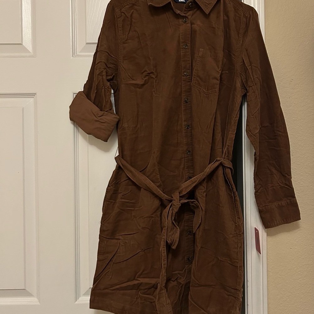 Brown Shirt Dress